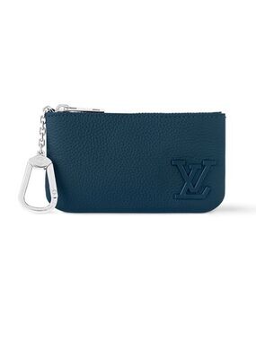 NEW Louis Vuitton Blue Leather Key Pouch PM